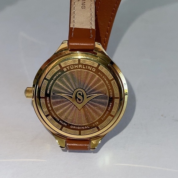 Stuhrling Original Gold Tone Double Wrap Narrow Band Wrist Watch - Picture 3 of 5